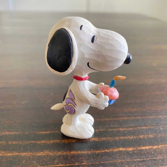 Jim Shore Other - Jim Shore Peanuts Snoopy with Cupcake Birthday Figurine 4059441 3 Inch